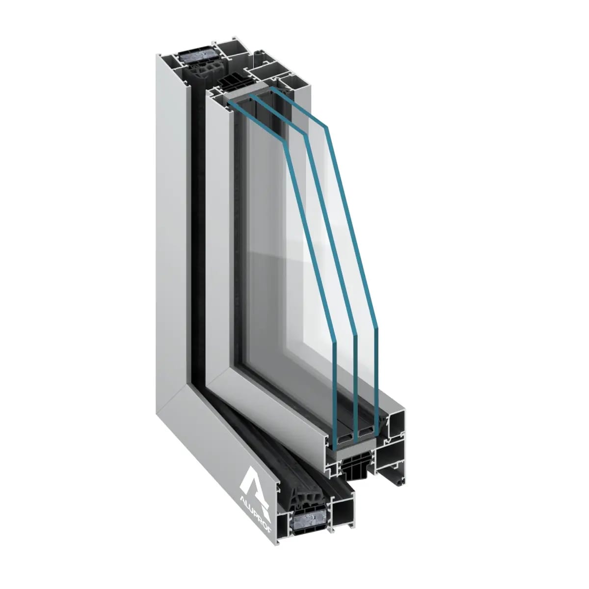 Aluprof MB-79N officiële profielhoek met triple glas